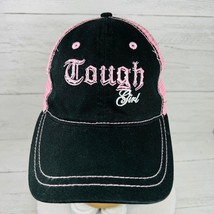 Tough Girl Baseball Hat Cap Pink Black Caterpillar Cat Heavy Equipment Adjustabl - £27.96 GBP