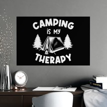 Camping is My Therapy Vertical or Horizontal Matte Poster, Adventure Travel, Cam - £14.48 GBP+