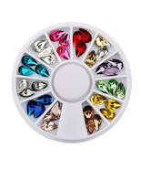 Nail Art Water Drop Rhinestone Decorations wheel Acrylic Crystal Glitter... - $226.56 MXN