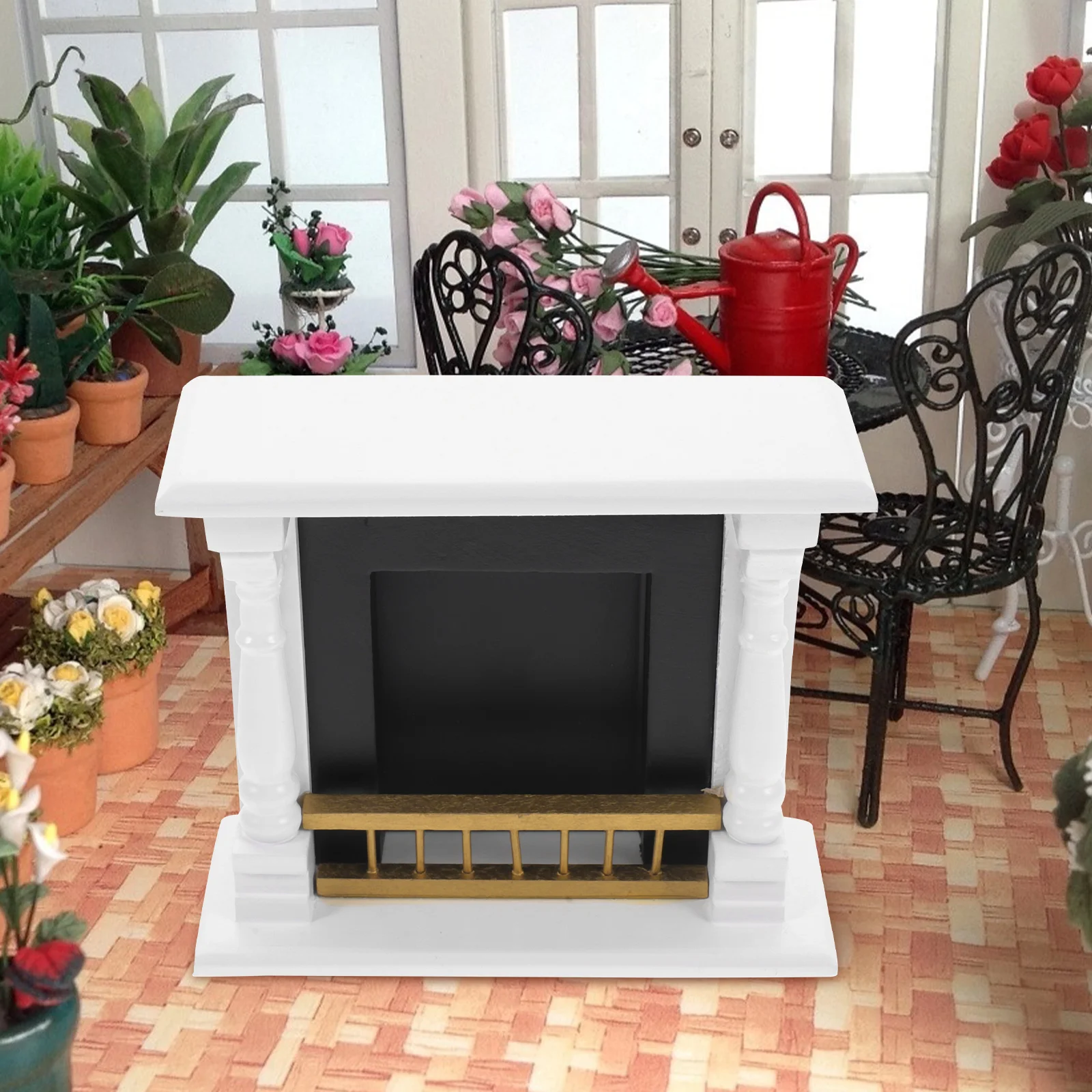 Dolls Dollhouse Fireplace Miniature Decoration 1 6 Scale Furniture Miniatures - £13.43 GBP