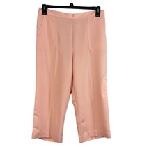 Alfred Dunner SZ 12 Capris Elastic Comfort Waist Pockets Flat Front Pink New - £14.89 GBP