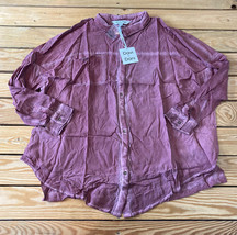 davi &amp; dani NWT women’s button up shirt size M Mauve F5 - £9.83 GBP