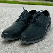 Rockport Shoes Men&#39;s Size 10.5 Garett Oxford Black Leather Round Toe - $42.55