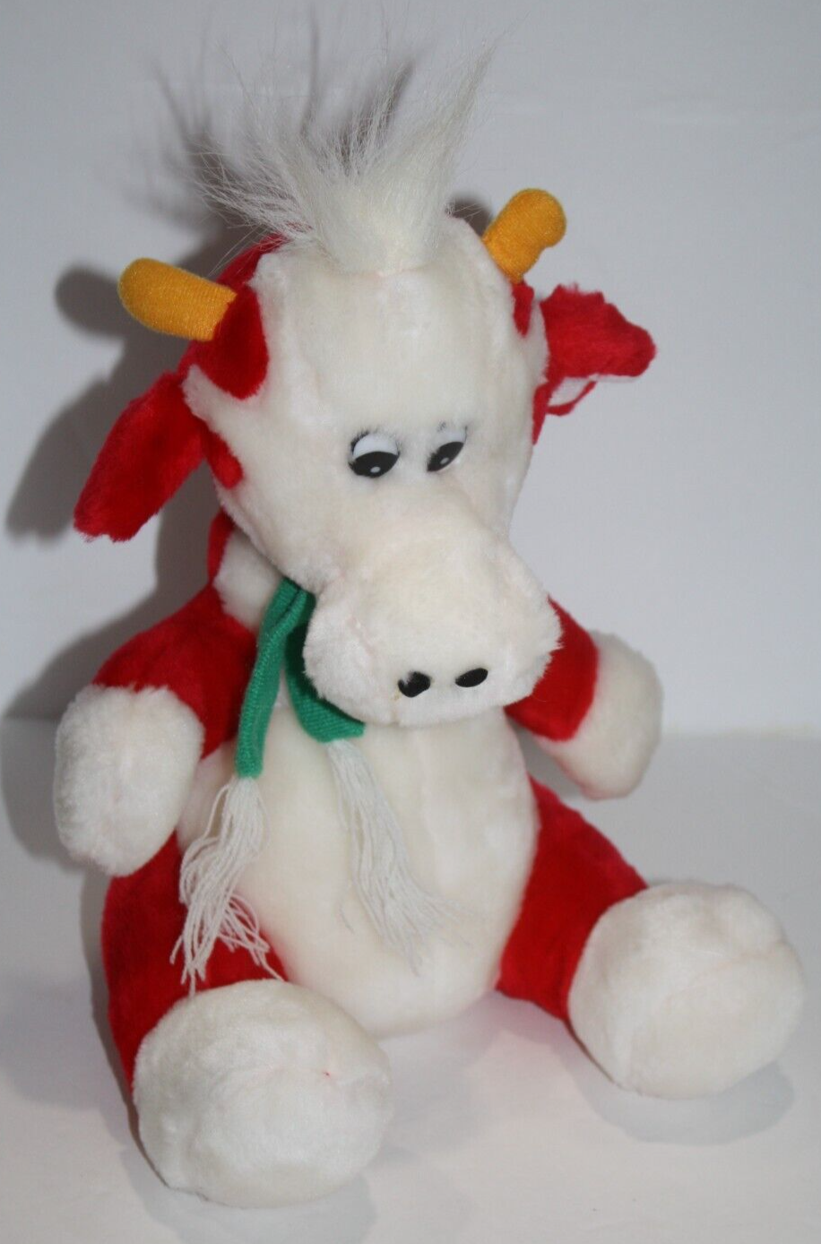 Sugarloaf Cow Bull Red White Plush 11" Soft Toy Stuffed Animal Green Scarf 1996 Item image 10