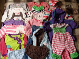 Lot of 19 pieces, girls 0-6 months clothing outfits - $32.67