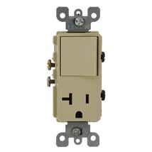 Leviton 5636-I 20 Amp, 120 Volt, Decora Single-Pole, AC Combination Switch, Comm - £34.36 GBP