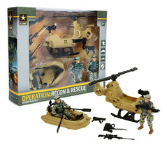U.S. Army Operation: Recon &amp; Rescue Playset with 3.75&quot; Figures New in Box - £8.67 GBP