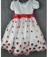 Holiday Dress Girl&#39;s 6 Made in USA Formal Special Occasion Embroidered F... - £10.02 GBP