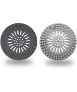 Set of (2) Silicone Sink Debris Strainer Bathroom Shower Drain Hair Catc... - £4.54 GBP