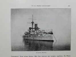 old print battleship Belgrano print from 1910 Argentina    (Canada) - £7.79 GBP