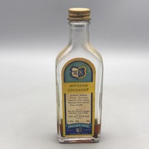 Vintage MK Imitation Cocoanut Glass Bottle Advertising Packaging Design - $34.60