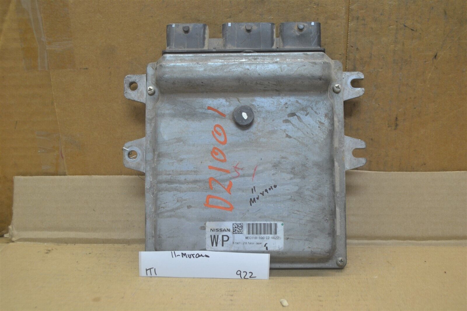 2011 Nissan Murano Engine Control Unit ECU MEC118100C2 Module 922-1T1  - £84.92 GBP