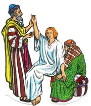Flannel Board Bible Story Figures Lot Vintage Religious Illustrations CE... - $9.70