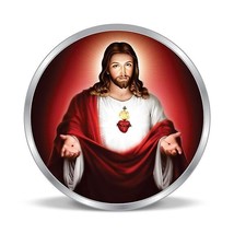 BIS Hallmarked Silver Coin Jesus Colorful Design 20gm 999 Pure BEST QUALITY - $97.54