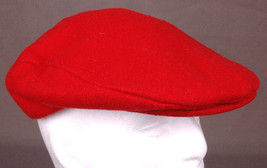 Vtg Cabbie/Driver Hat-Large-Red-Wool-Union Made-Caddie-Military-Made in ... - £29.88 GBP