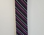 Arrow Slim Purple Stripe Pattern Neck Tie, 100% Silk - £5.96 GBP