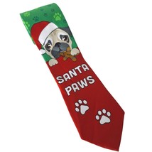 Hallmark Holiday Traditions Santa Paws Pug Dog Christmas Novelty Necktie - $13.09