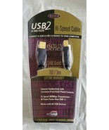 BELKIN USB Gold Series Cable 24K Gold Plated Connectors 10&#39; Type A-B Win... - $25.78 CAD