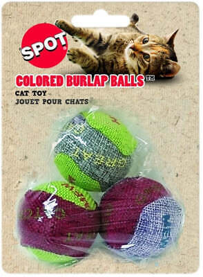 Primary image for Spot Burlap Balls Cat Toys - Assorted Colors, Filled with Catnip