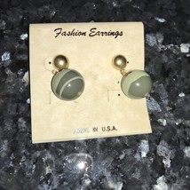 Vintage Beaded Dangle Pierced Earrings - £11.68 GBP