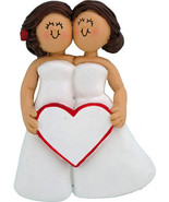 Women Female Same Sex Wedding Lesbian Personalized Christmas Ornament, 2... - £9.83 GBP