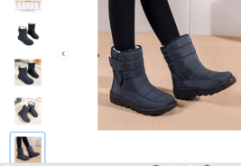 Fangasis Women Waterproof Snow Faux Fur Lined Ankle Boots Blue Sz 9 NWT - $24.74