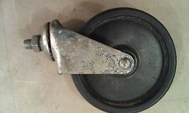 8OO04 Single Caster, 4-3/4&quot; X 1-1/8&quot; Wheel, Ball Bearing Swivel, Good Condition - £3.85 GBP