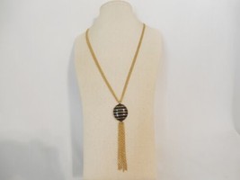 Charter Club 23&quot; Erwin Pearl Atelier Gold Tone Black Pendant Necklace C793 $69 - £16.61 GBP