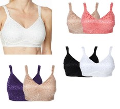 Rhonda Shear Jacquard Molded Cup Bra 2 Pack - £14.93 GBP