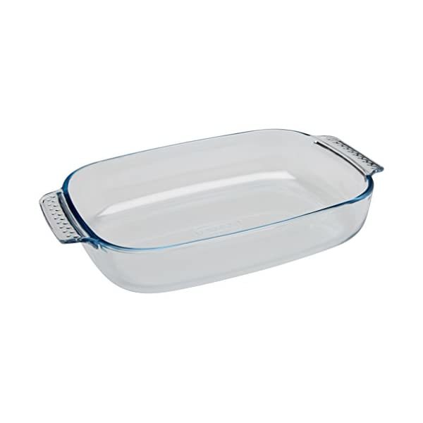 Pyrex Borosilicate Glass Rectangular Roaster with Easy Grip Handles, 35x... - $33.00