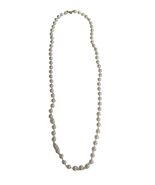 Vintage WLIND 14KGE Faux Pearl Necklace 28 Inch Graduated Cream Pearls - $25.20