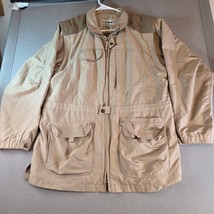 L.L. Bean Women’s Convertible Field Jacket Vest Beige Large Zip Off Sleeves - $633.90 MXN