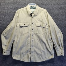 Vtg LL Bean Thick Flannel Lined Men&#39;s Sz 2XL Safari Casual Button-Down (... - £22.60 GBP