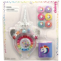 Claires Its My Birthday Pack Set Unicorn Themed Headband Buttons Sash 9 ... - $21.99