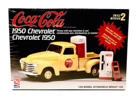 Vintage AMT 1/25 Scale Coca-Cola 1950 Chevrolet Pick Up Model Kit - £36.15 GBP