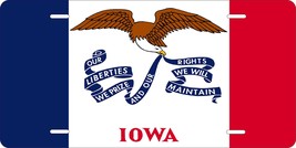 Iowa Flag Personalized Custom Novelty Tag Vehicle Car Auto Motorcycle Moped B... - $16.75