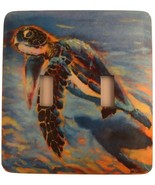 Turtles Double Toggle Metal Switch Plate Fish - £7.27 GBP