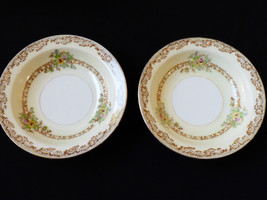 VTG set of 2 hand painted Empress china Japan EMP32 fruit bowls floral - $24.75