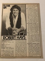 Robert Hays Close Up Vintage One Page Article Airplane  AR1 - £5.30 GBP