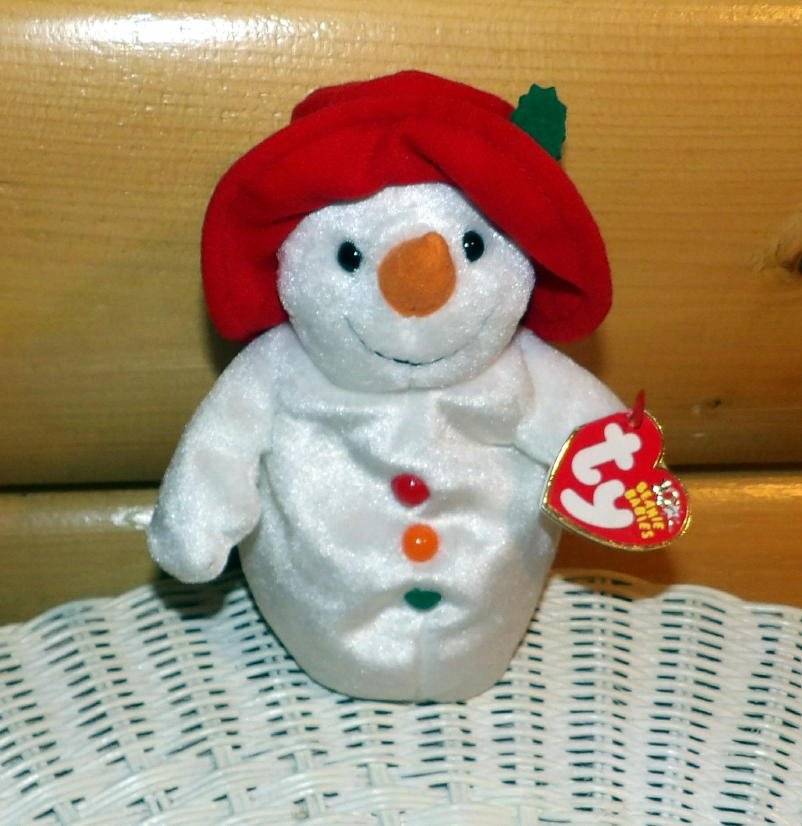 TY Beanie Baby 2003 CHILLIN Snowman Cool in Red Hat MWT - $3.99