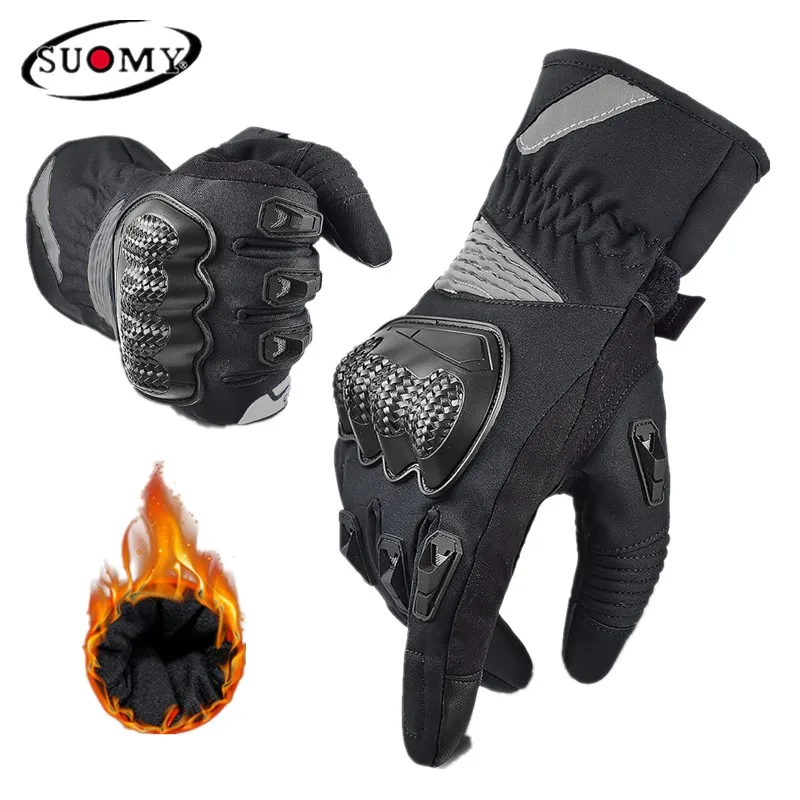 SUOMY 100% Waterproof Windproof Motorcycle Gloves Men Women Winter Warm - $30.76+