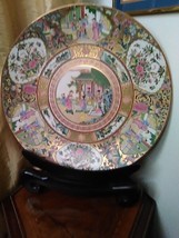 Grand Famille Rose Chinese Porcelain Hand Painted 19.75&quot; Large Platter - £1,079.13 GBP