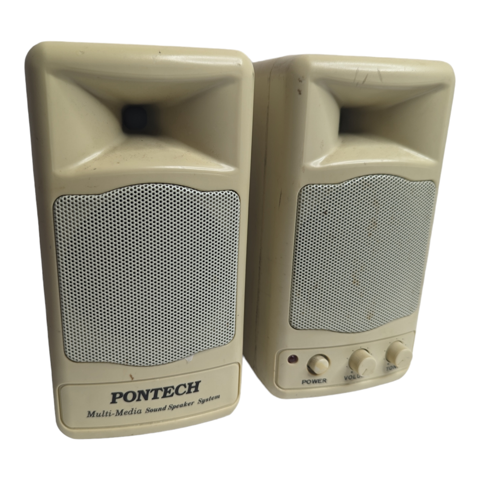 Primary image for Vintage Set of 2 Pontech SB-881A Multimedia Speakers Tested