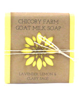 Goat Milk Soap Lavender, Lemon & Clary Sage Chicory Farm Natural Handmade Oils - £7.22 GBP