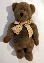 2002 Boyds Jointed Brown Bear 17&quot; Plush Large Bow Honeybee on Foot - £23.64 GBP