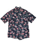 Vtg Y2K Chaps Men&#39;s XL Tropical Hawaiian Print Button Down Short Sleeve ... - $32.60 CAD