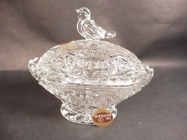 Hofbauer Byrdes  Crystal Oval Candy Dish (ca. 1983) - £11.77 GBP