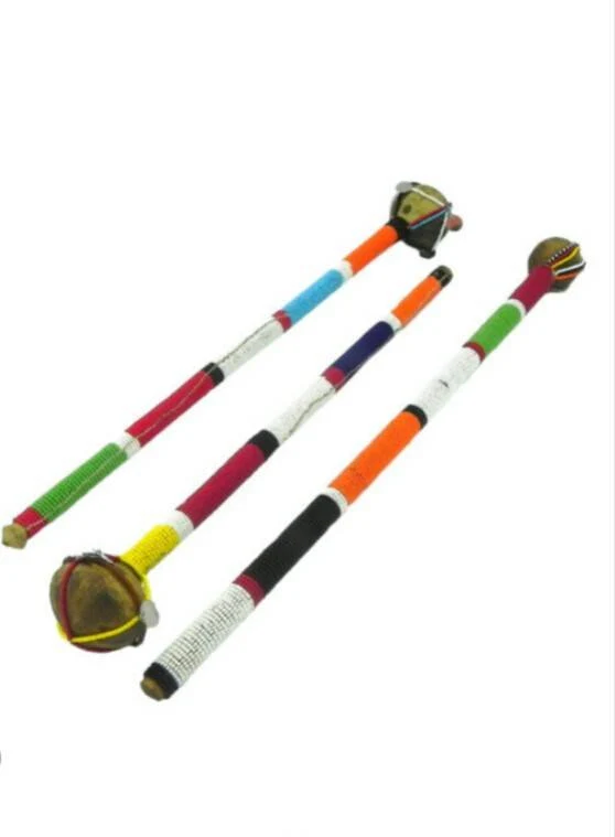 Rainbow Maasai Beaded Tribal Talking Stick – Authentic African Communica... - $1,023.51 MXN