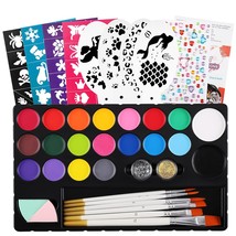 180Pcs Halloween Makeup Kit For Kids - 20 Water Based Face Painting Kit Non Toxi - £21.89 GBP
