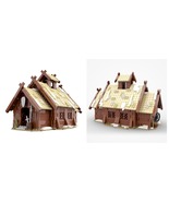 Medieval Viking Village Mead Hall Building Block Kit Model Toys - £114.02 GBP